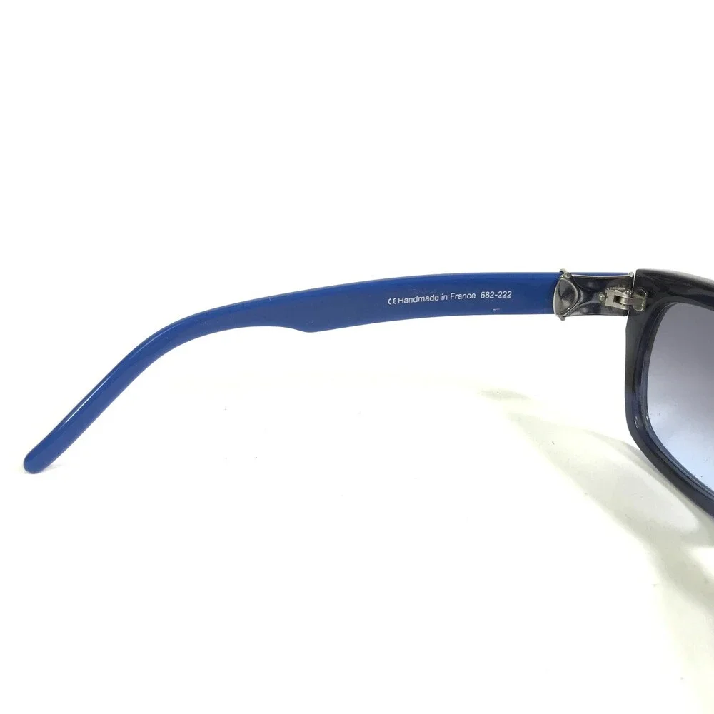Robert Marc Sunglasses 682-222 Black Blue Tortoise Square Frames w/ Blue Lenses